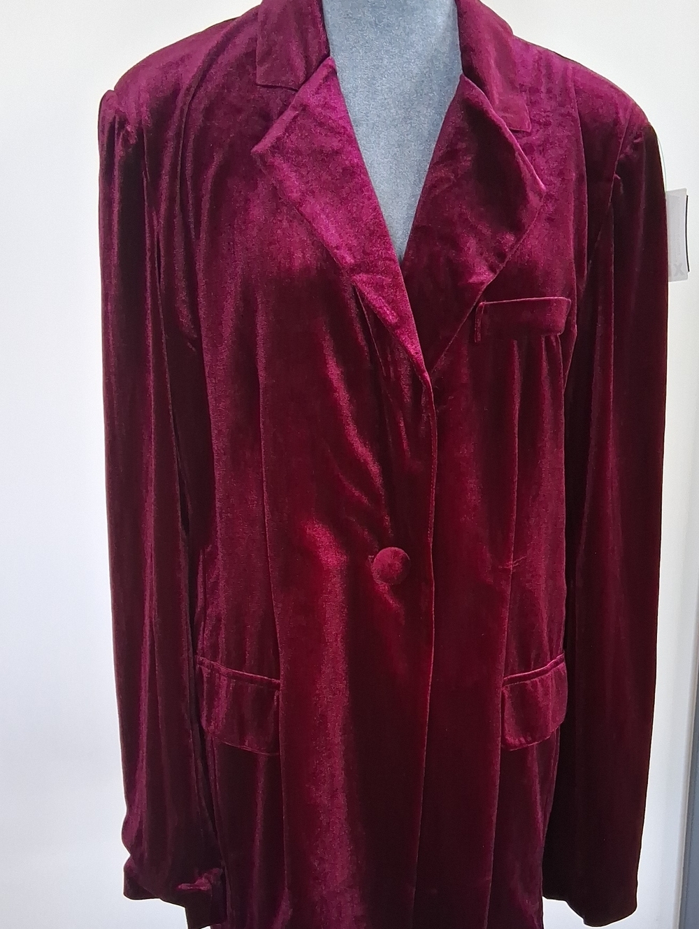 Women's Velvet Blazer in Wine